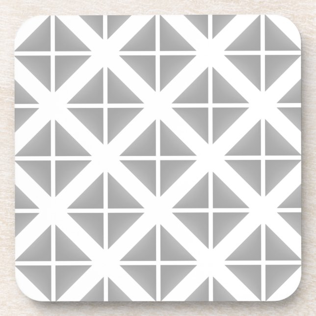 Dessous-de-verre Motif triangle gris tendance (Devant)