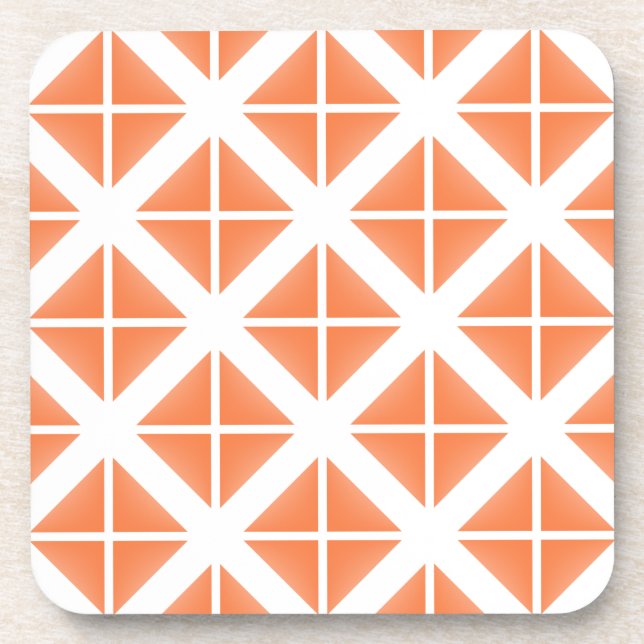 Dessous-de-verre Motif triangle Orange tendance (Devant)