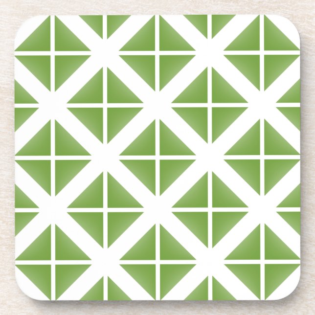 Dessous-de-verre Motif triangle vert tendance (Devant)