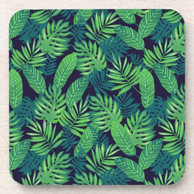 Dessous-de-verre Motif tropical de feuille (Devant)