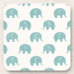 Dessous-de-verre Motif Turquoise Cute Elephant