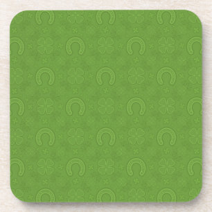 Dessous-de-verre Motif vert chanceux d'icônes
