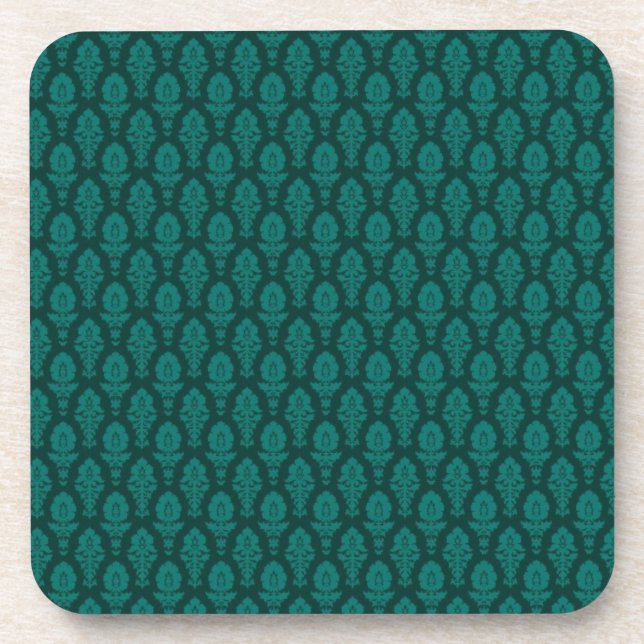 Dessous-de-verre Motif vintage baroque en vert (Devant)