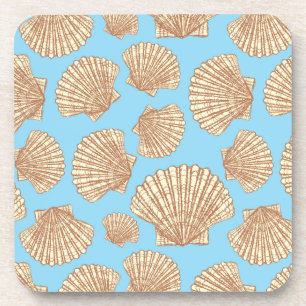 Dessous-de-verre Motif vintage de coquillage de style