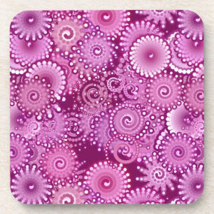 Dessous-de-verre Motif, violet, rose, prune, lilas
