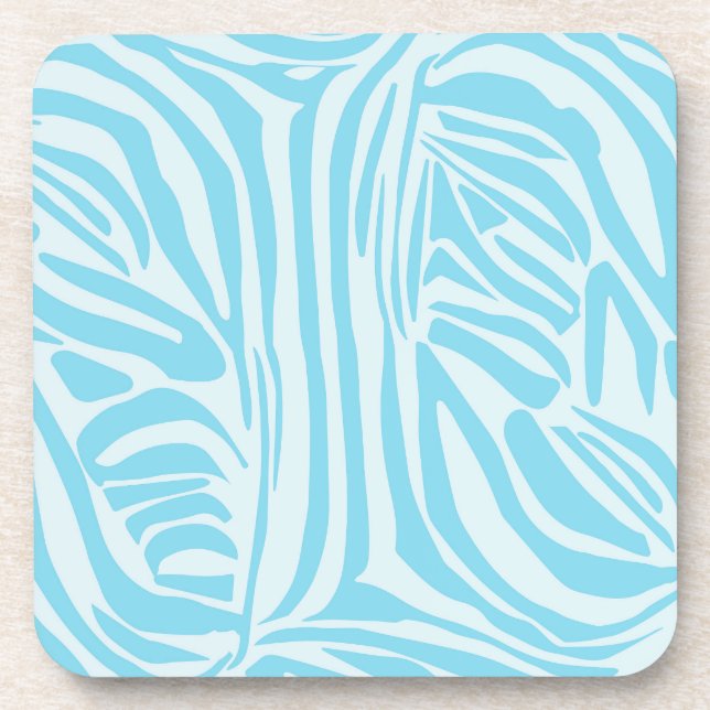 Dessous-de-verre Motif Zèbre Bleu (Devant)