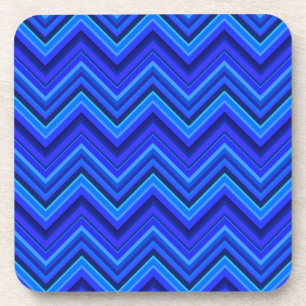 Dessous-de-verre Motif zigzag rayures bleues