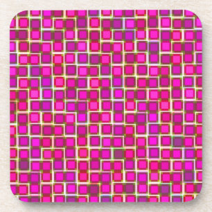 Dessous de verre Motifs Carré rose Abstrait