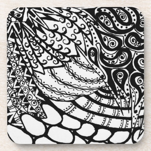 Dessous-de-verre Motifs Zen Tangle (Devant)