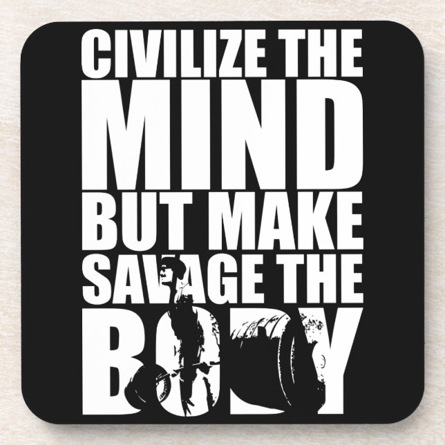 Dessous-de-verre Motivation "Body building" (Devant)