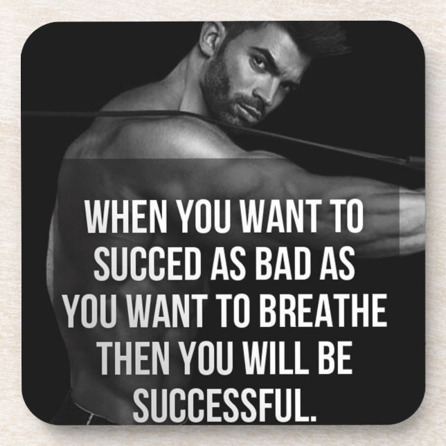 Dessous-de-verre Motivation de conditionnement physique et de muscu (Devant)