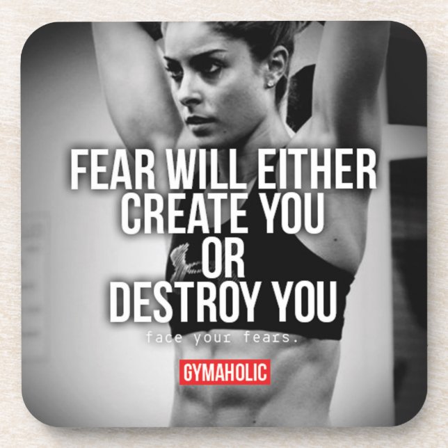 Dessous-de-verre Motivation de conditionnement physique et de muscu (Devant)