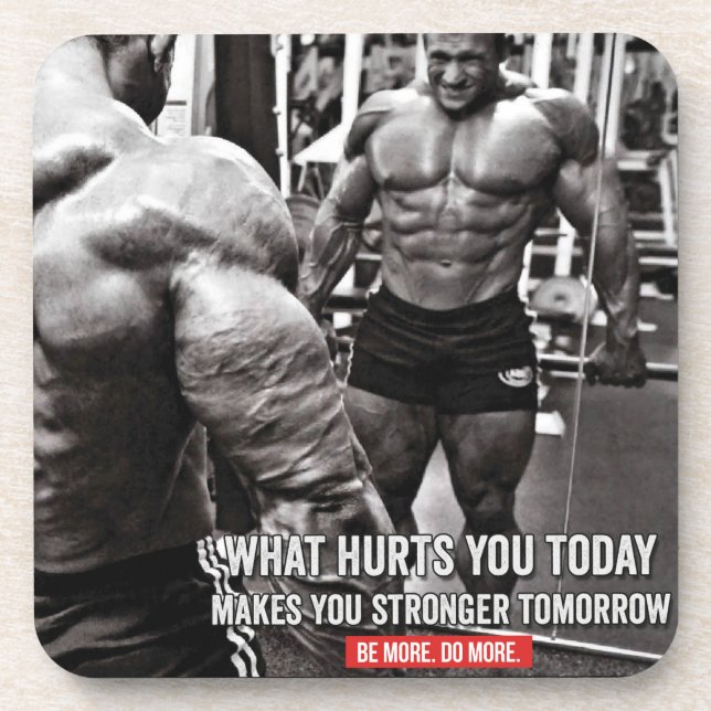 Dessous-de-verre Motivation de conditionnement physique et de muscu (Devant)