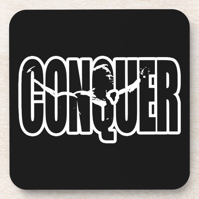 Dessous-de-verre Motivation de la construction du corps - CONQUER (Devant)