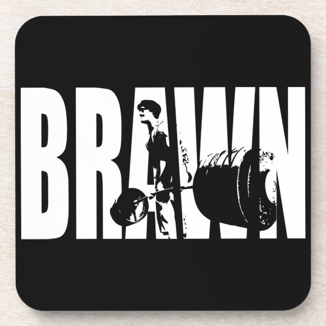 Dessous-de-verre Motivation "Poids levant" - BRUN (Devant)