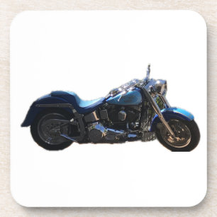 Dessous-de-verre Moto vélo de style Cruiser Bleu Métallique pour la