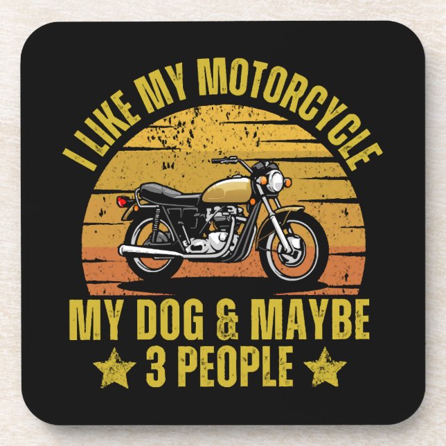 Dessous-de-verre Motocyclette de chien (Devant)