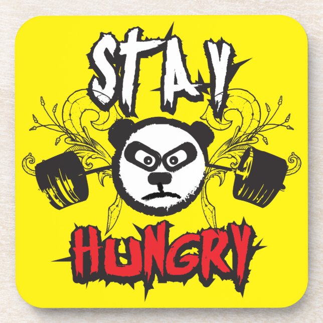 Dessous-de-verre Mots Motivationnels - Restez faim (Devant)