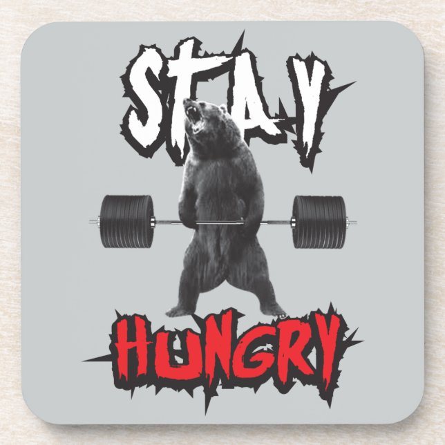 Dessous-de-verre Mots Motivationnels - Restez faim (Devant)