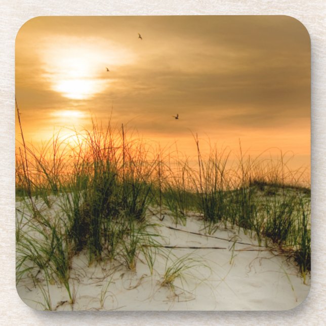 Dessous-de-verre Mouettes au lever du soleil (Devant)