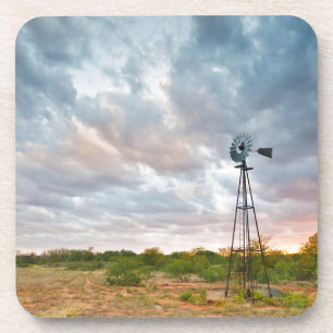 Dessous-de-verre Moulin à vent et nuages au coucher du soleil