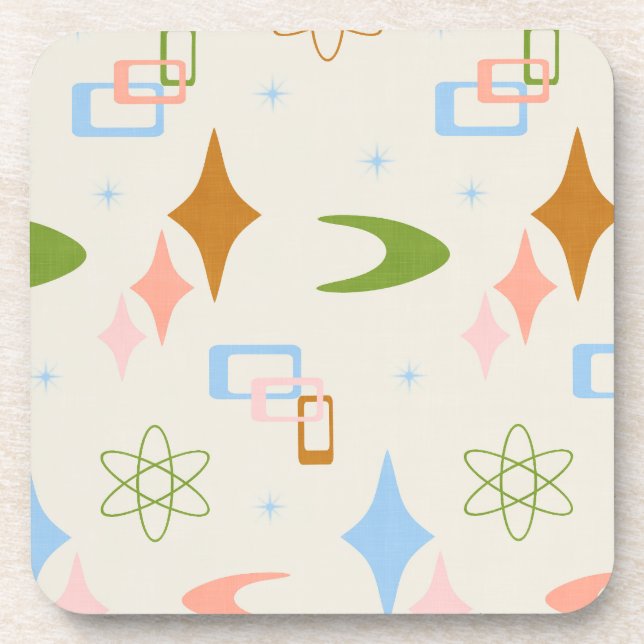 Dessous-de-verre Moyen Siècle moderne ère atomique, chaux, caramel (Devant)