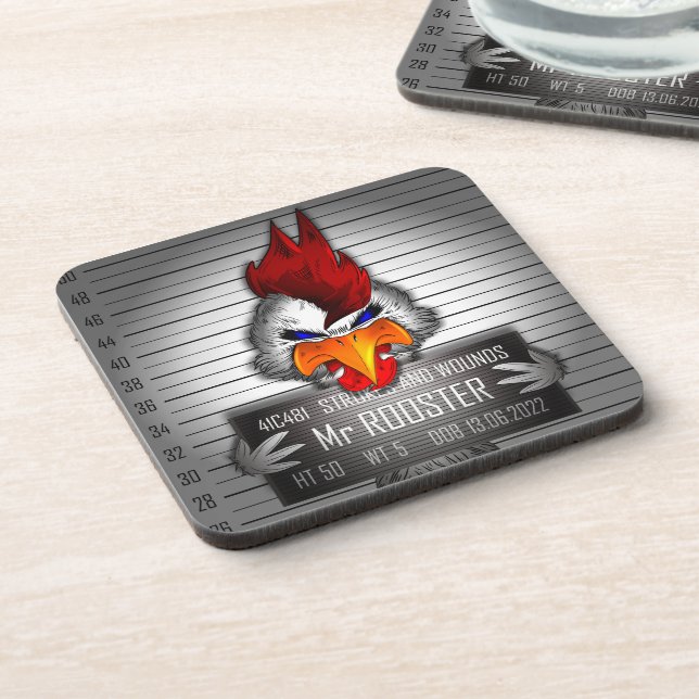 Dessous-de-verre Mr Rooster (Côté gauche)