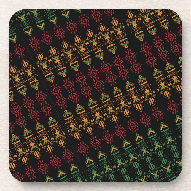 Dessous-de-verre Multicolore Noir Histoire Mois Géographie (Devant)