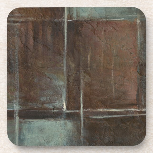 Dessous-de-verre Mur en brique rouge et gris (Devant)