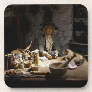 Dessous-de-verre Musée de l'artisanat exposition d'une sorcière