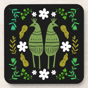 Dessous-de-verre Naïve Nature Rustique Oiseau Art populaire