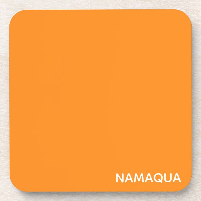 Dessous-de-verre Namaqua orange nom de la couleur (Devant)