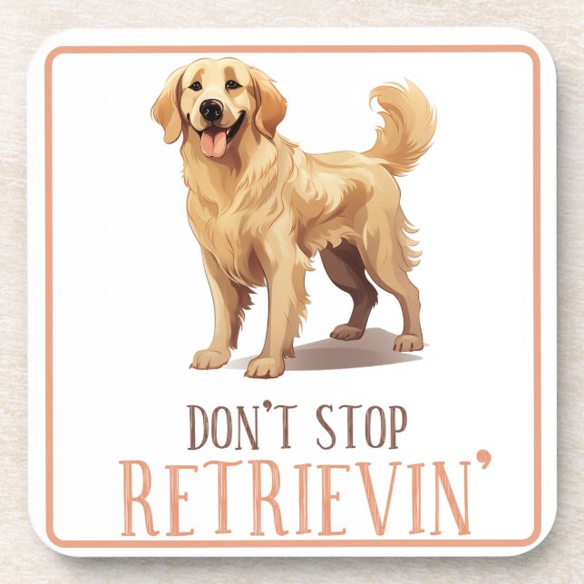Dessous-de-verre N'arrêtez pas de récupérer - amoureux des chiens-  (Devant)