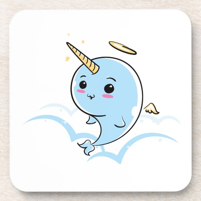 Dessous-de-verre Narwhal Angel Cutie (Devant)