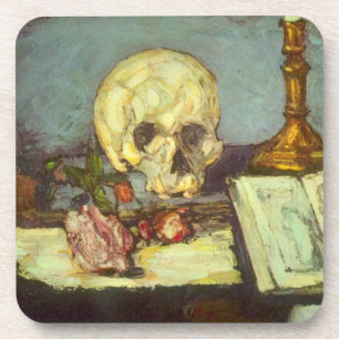 Dessous-de-verre Nature morte avec crâne, bougie, livre de Paul Céz