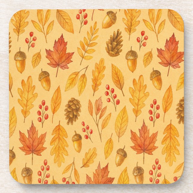 Dessous-de-verre Nature motif d'automne (Devant)