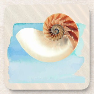Dessous-de-verre Nautilus Coquillage et sable
