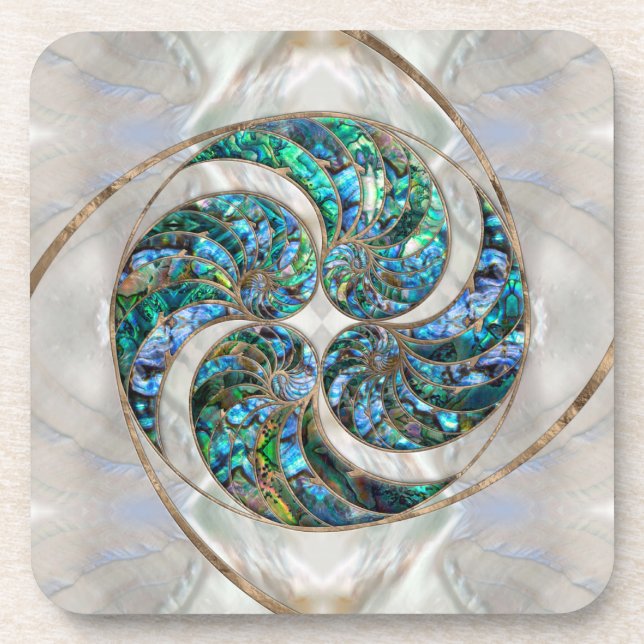 Dessous-de-verre Nautilus Shell - Abalone and Pearl (Devant)