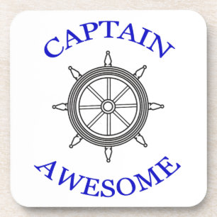 dessous de verre nautiques "Capitaine Awesome"