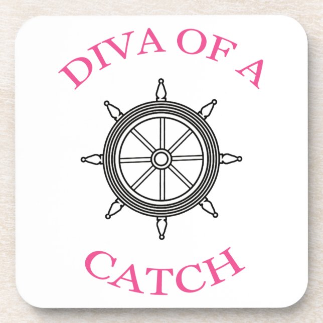 dessous de verre nautiques "Diva of a Catch" (Devant)