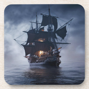 Dessous-de-verre Navire de galion espagnol pirate