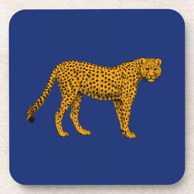 Dessous-de-verre Navy Cheetah (Devant)