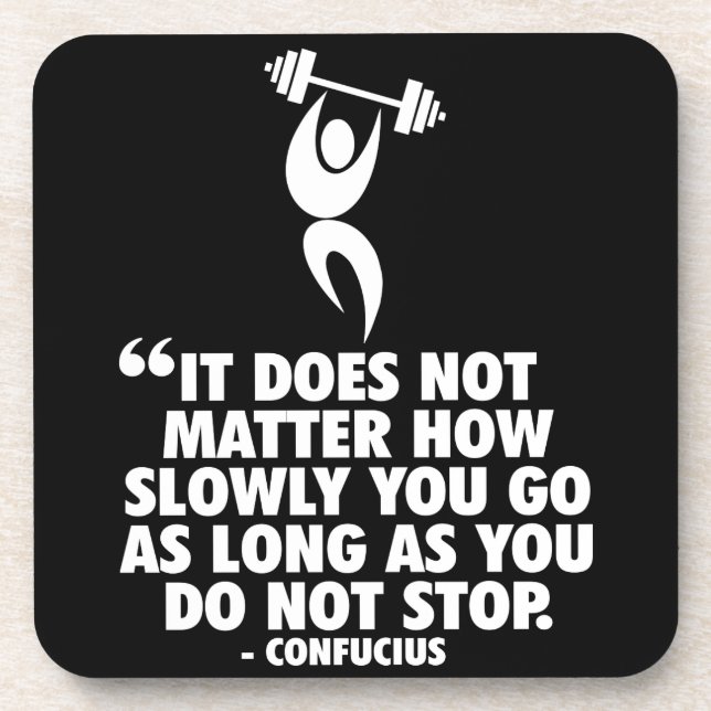 Dessous-de-verre NE PAS S'ARRÊTER. "Poids levant" entraînement Moti (Devant)