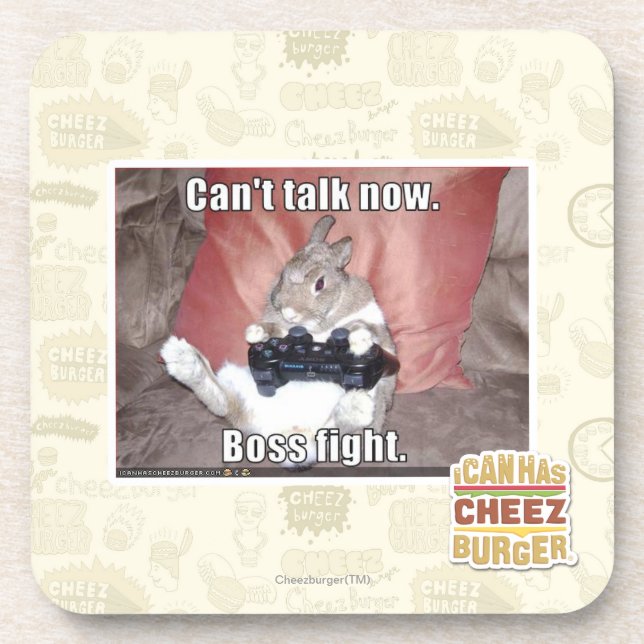 Dessous-de-verre Ne peut pas parler maintenant, le combat de patron (Devant)