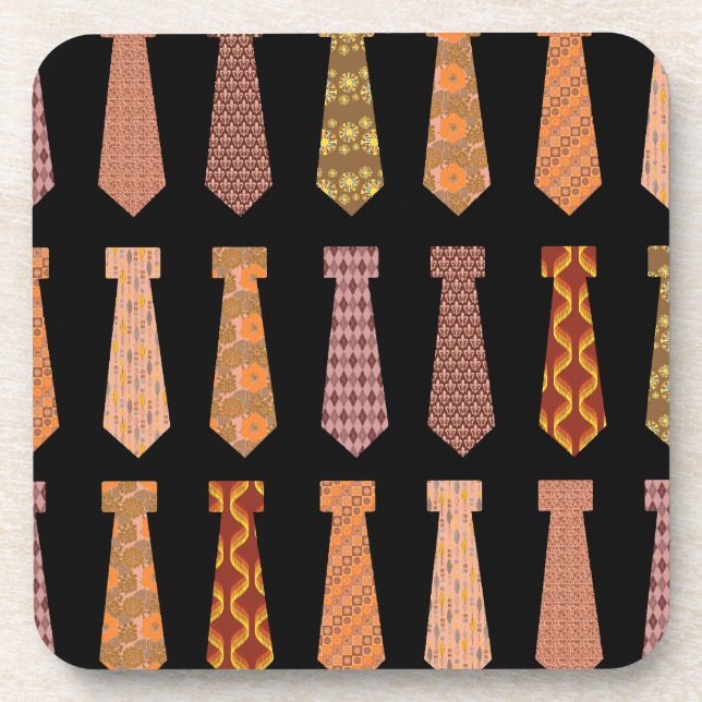 Dessous-de-verre Neckties à motifs (Devant)