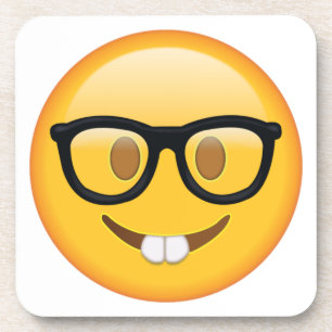 Dessous-de-verre Nerd avec lunettes - Emoji