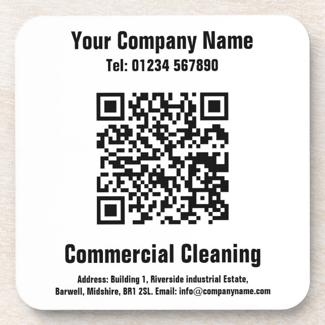 Dessous-de-verre Nettoyage de la conception de code QR (Devant)