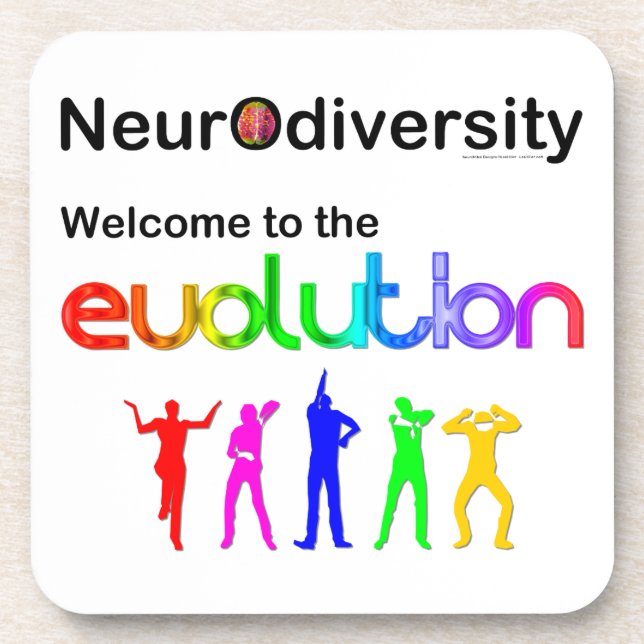 Dessous-de-verre Neurodiversité Bienvenue dans l'Évolution (Devant)