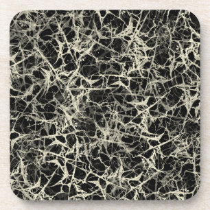 Dessous-de-verre Neurons de réseautage sur Noir - motif continu.