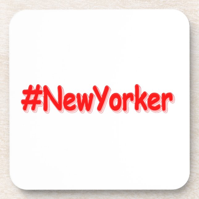 Dessous-de-verre "#NewYorker" Joli design. Commandez dès maintenant (Devant)